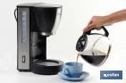 CAFETERA ELÉCTRICA POR GOTEO | MODELO MARGOT | POTENCIA 870W | CAPACIDAD 10 TAZAS | CAPACIDAD 1,25 L | DISEÑO FINO Y ELEGANTE